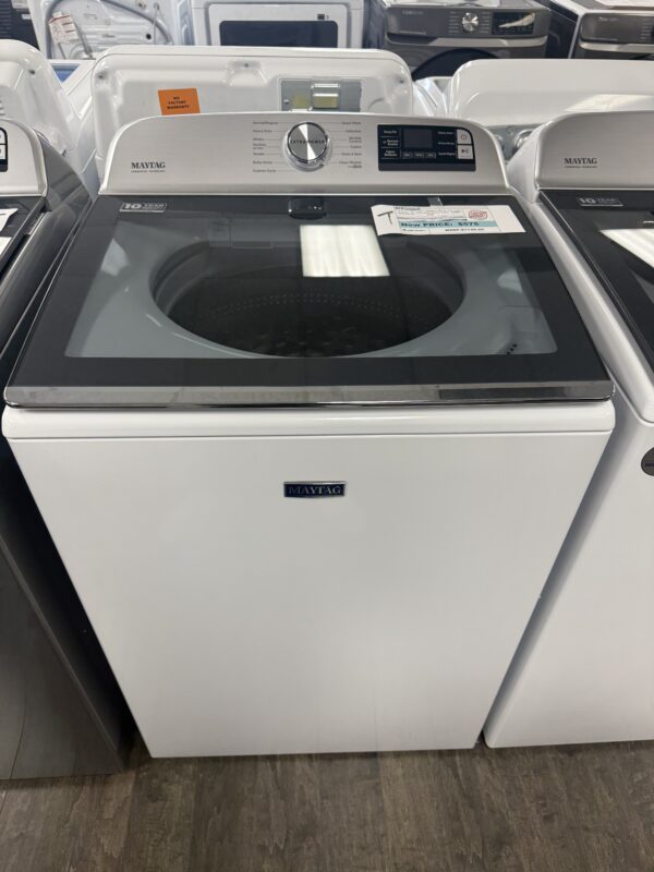 Maytag Smart Capable 5.2-cu ft High Efficiency Agitator Smart Top-Load Washer (White) ENERGY STAR