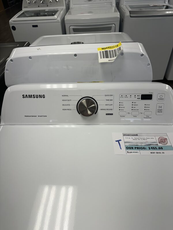 Samsung 7.2-cu ft Electric Dryer (White) - Image 4