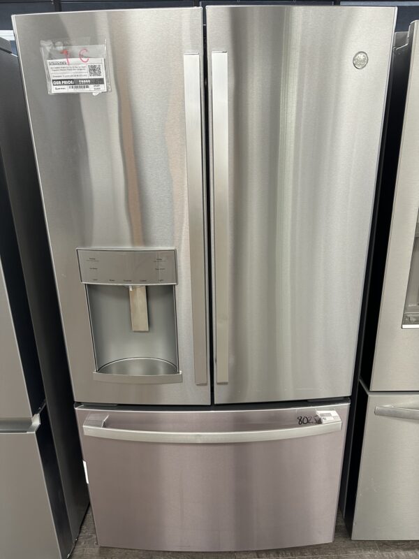 GE-22.1 cu. ft. French Door Refrigerator in Fingerprint Resistant Stainless Steel, Counter Depth and ENERGY STAR