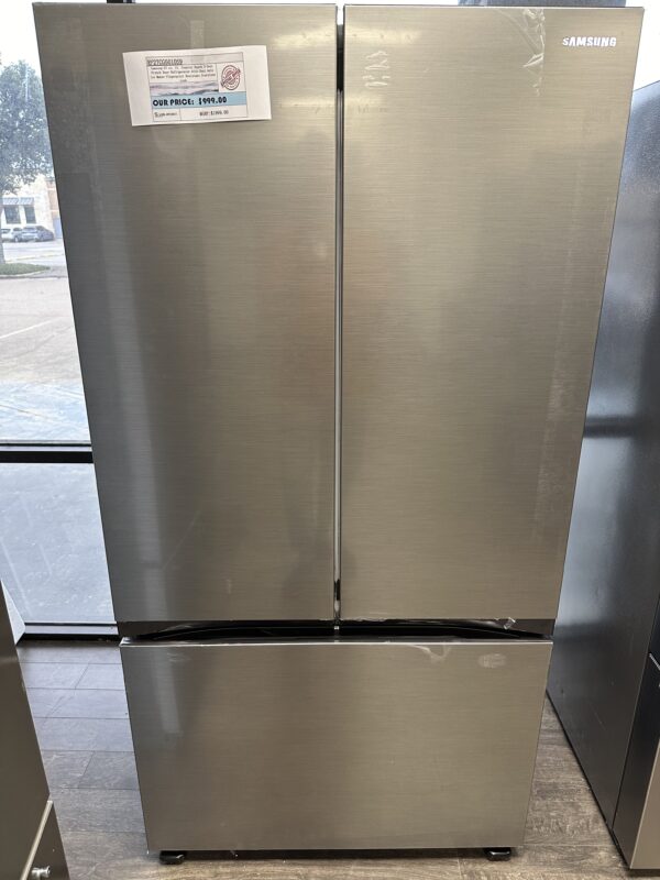 Samsung-27 cu. ft. Counter Depth 3-Door French Door Refrigerator with Dual Auto Ice Maker Fingerprint Resistant Stainless Look