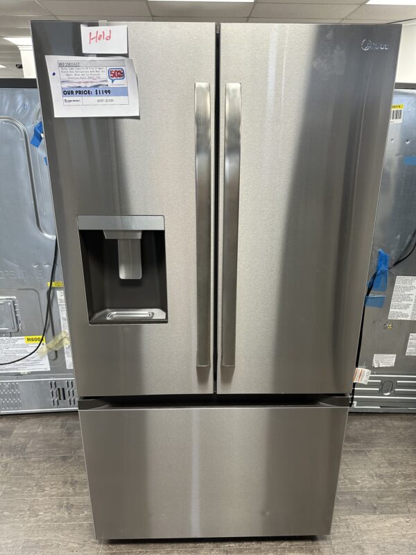 Midea-29.3 cu. ft. French Door Bottom Freezer in Stainless Steel